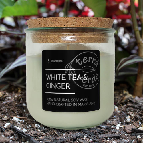 White Tea & Ginger 8oz Soy Candle