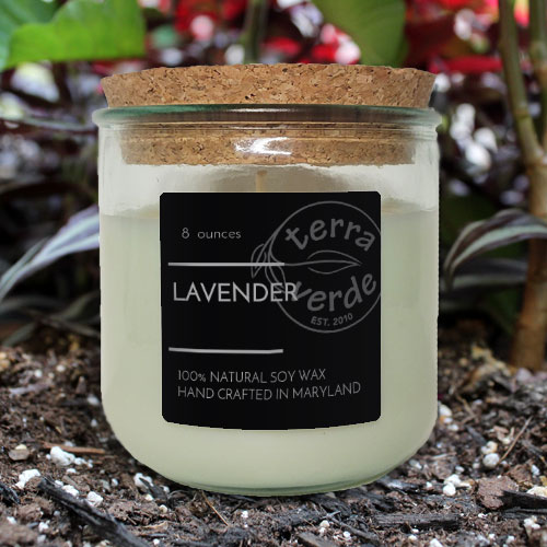 8 OZ Mason Jar Soy Candle - Lavender - Terra Verde Soy